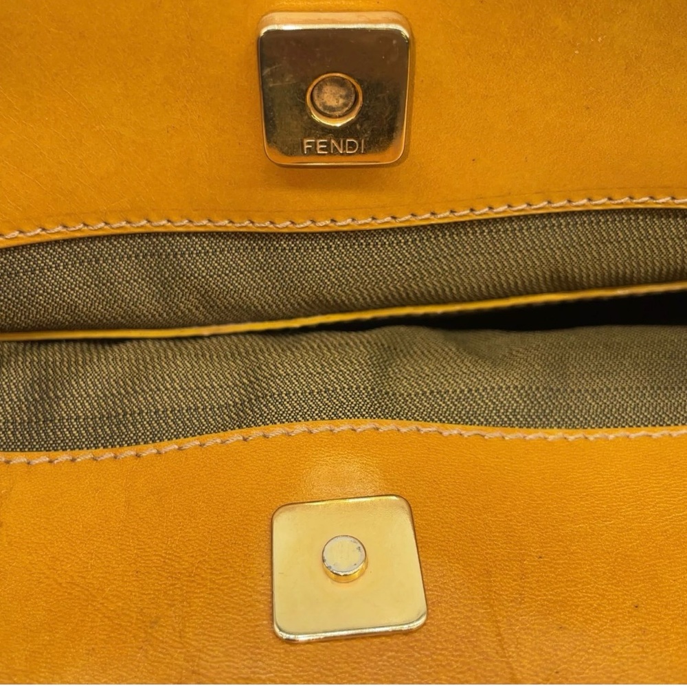 Rare Fendi shopper Tote with FF Gold Handles - Picture 10 of 16